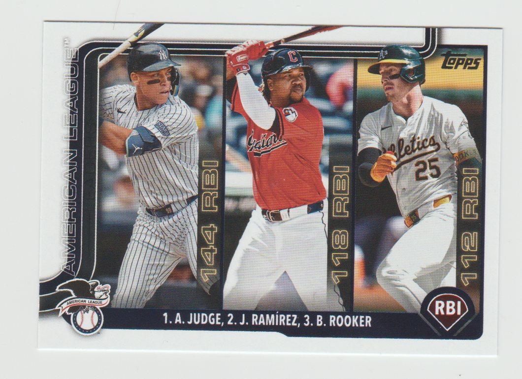 2025 Topps #29 Aaron Judge, Jose Ramirez, & Brent Rooker