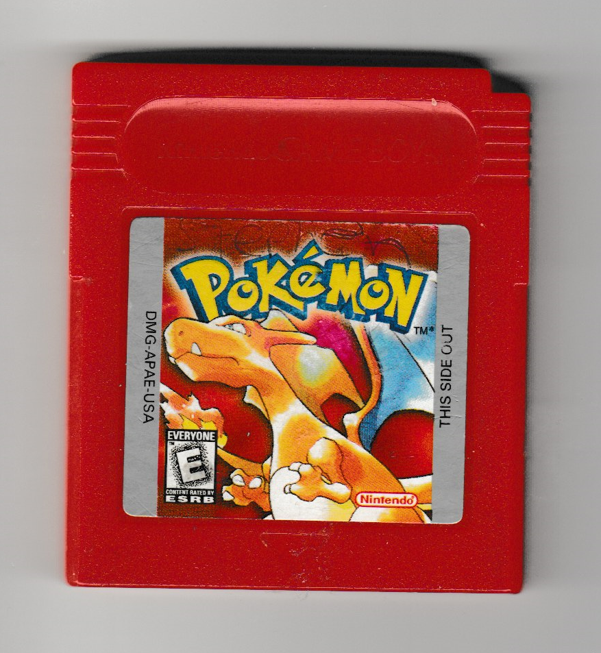 Gameboy Pokemon Red Loose Cartridge Damaged Sticker