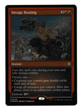 Load image into Gallery viewer, Commander Masters Savage Beating Etched Foil
