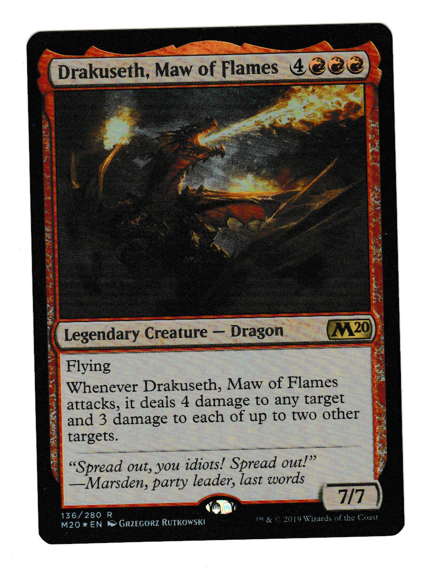 Core Set 2020 Drakuseth, Maw of Flames Foil