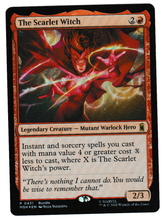 Load image into Gallery viewer, Magic the Gathering Marvel Super Heroes The Scarlet Witch Bundle Promo Foil
