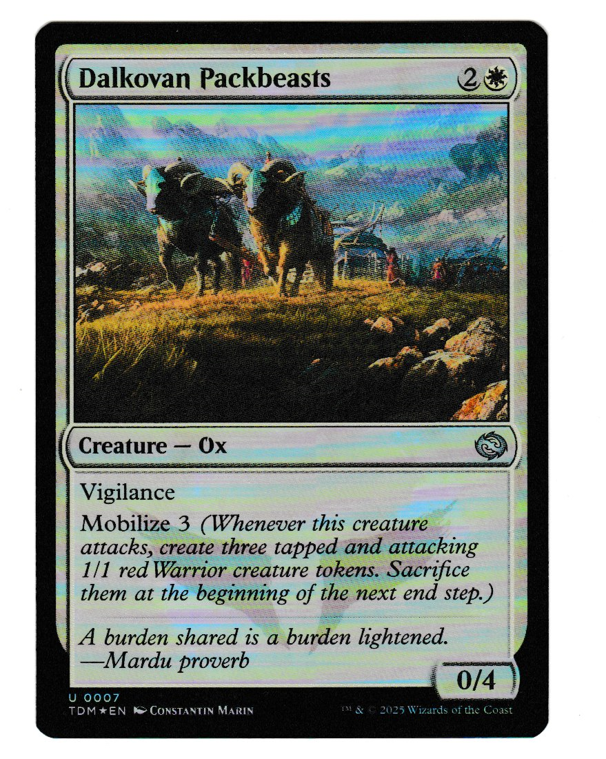 Magic the Gathering Tarkir: Dragonstorm Dalkovan Packbeasts Foil