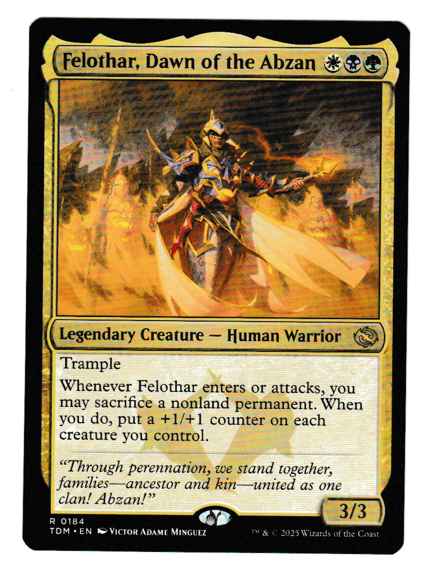 Magic the Gathering Tarkir: Dragonstorm Felothar, Dawn of the Abzan