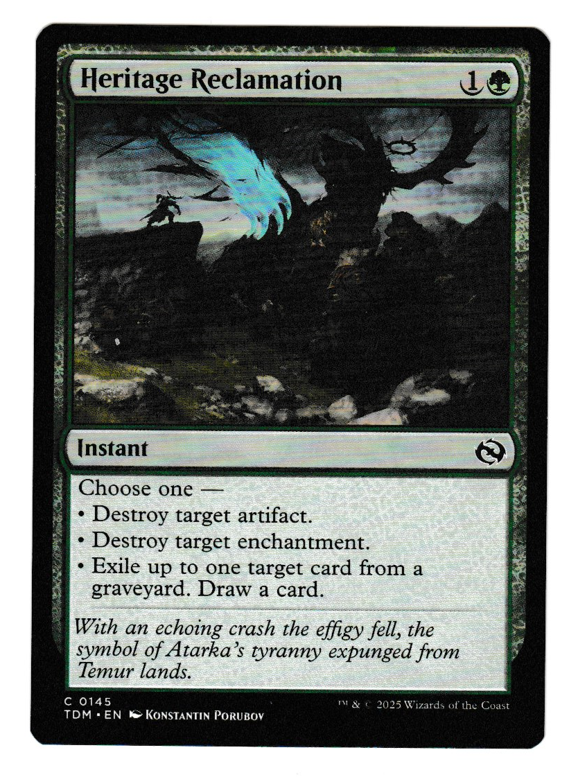 Magic the Gathering Tarkir: Dragonstorm Heritage Reclamation