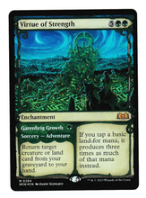 Load image into Gallery viewer, Wilds of Eldraine Virtue of Strength // Garenbrig Growth Showcase Foil
