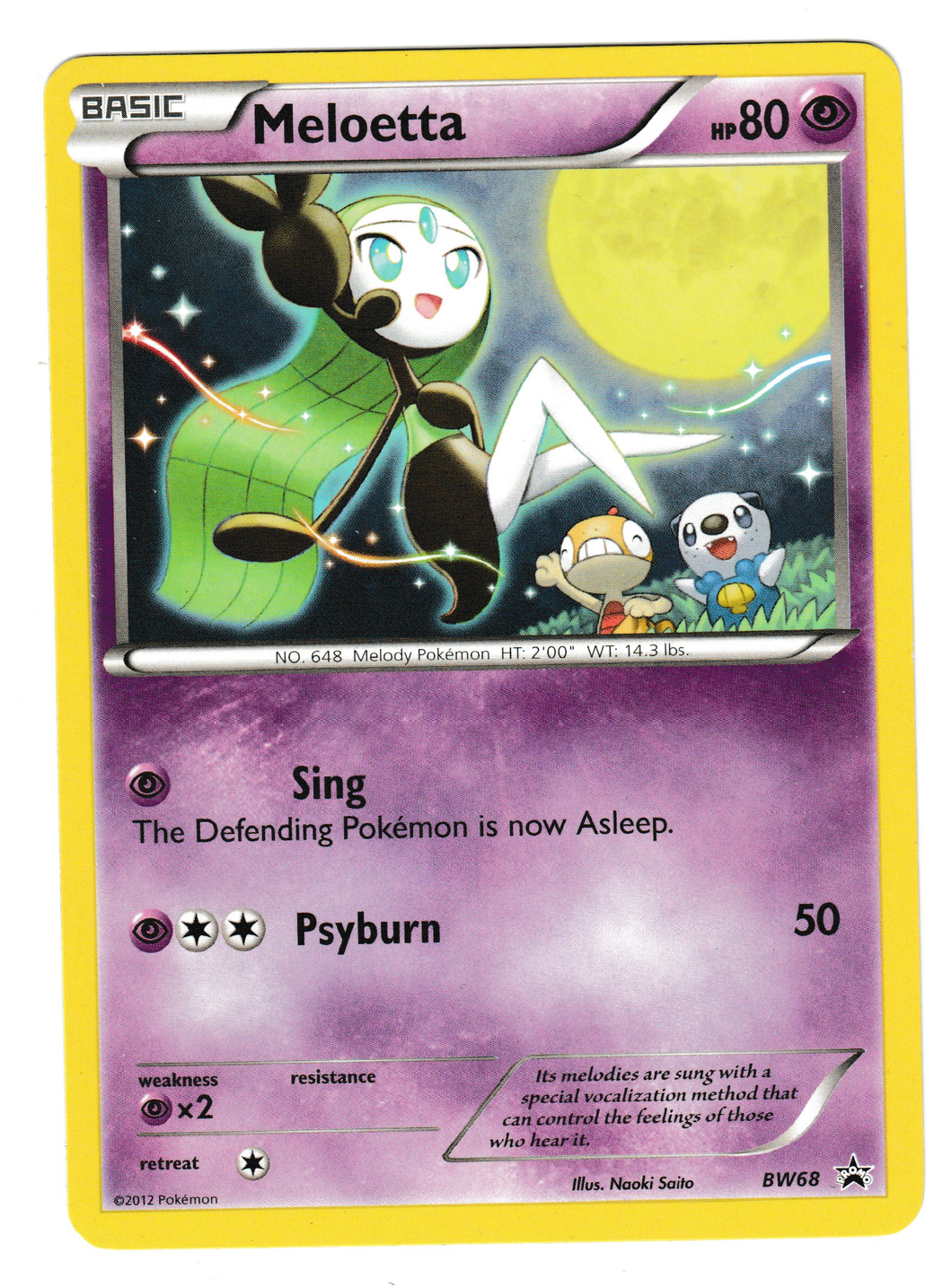 2012 Pokemon Black and White Promos #BW68 Meloetta