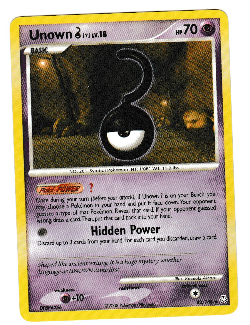 2008 Pokemon Legends Awakened Unown (?)