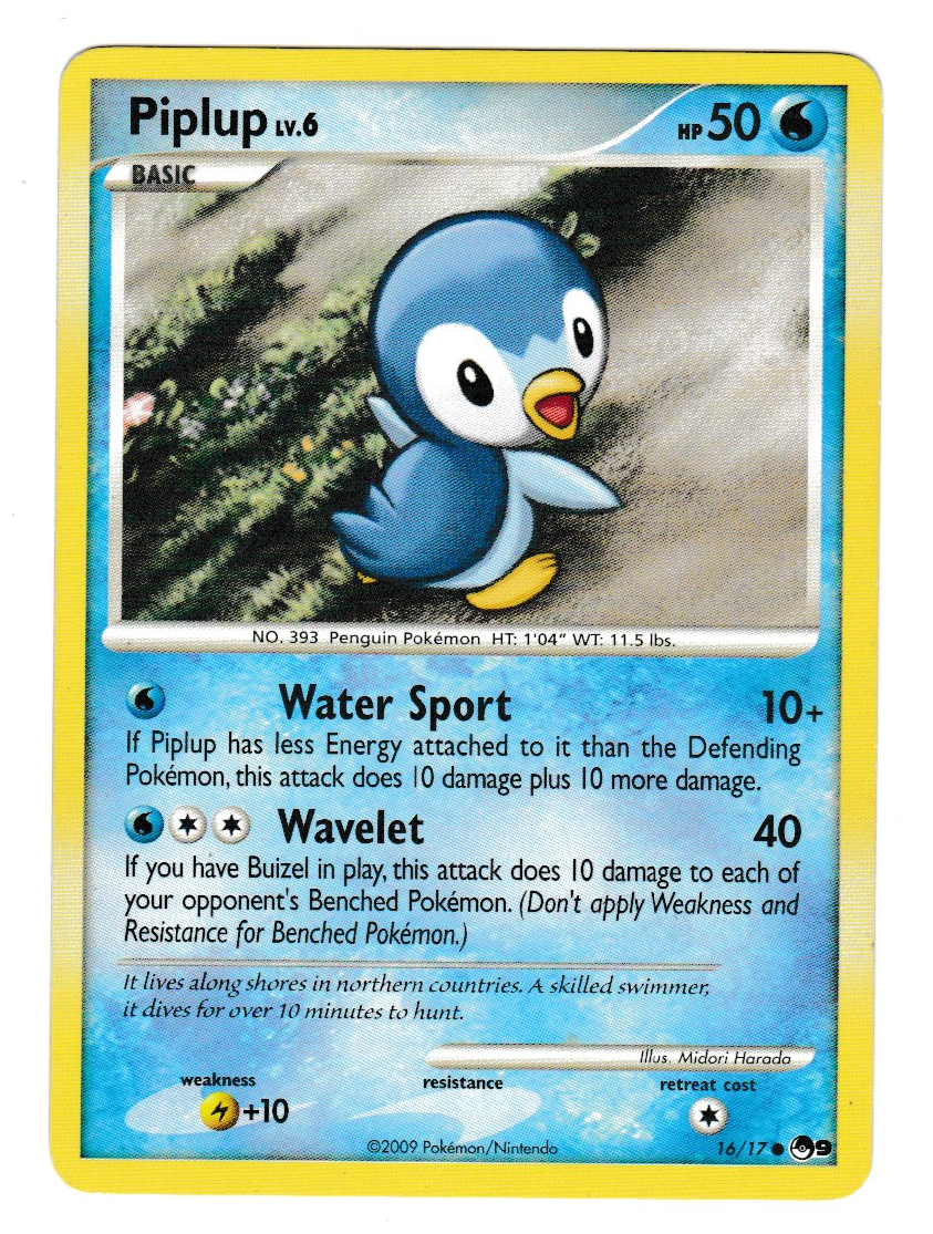 2009 Pokemon POP Series 9 Piplup