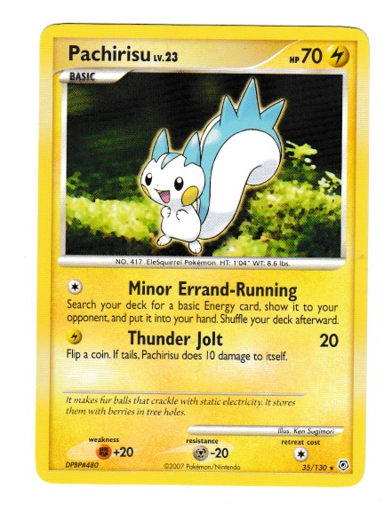 2007 Pokemon Diamond & Pearl Pachirisu