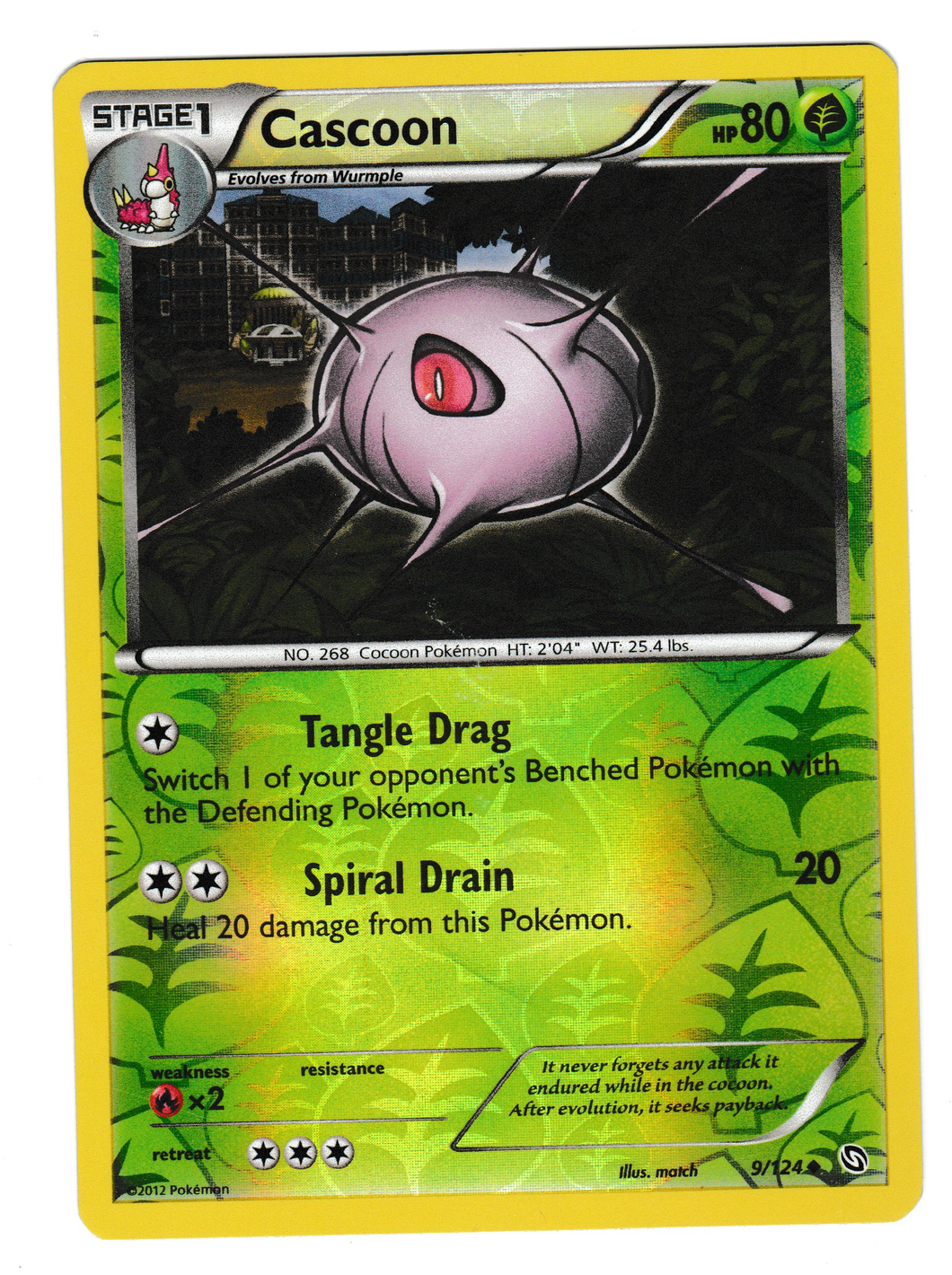 2012 Pokemon Dragons Exalted #9 Cascoon Reverse Foil