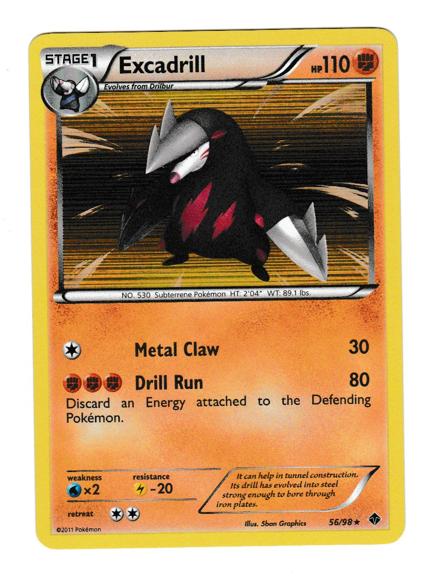 2011 Pokemon Emerging Powers #56 Excadrill