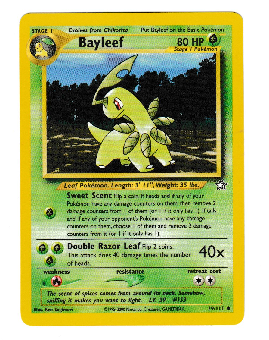 2000 Pokemon Neo Genesis #29 Bayleef