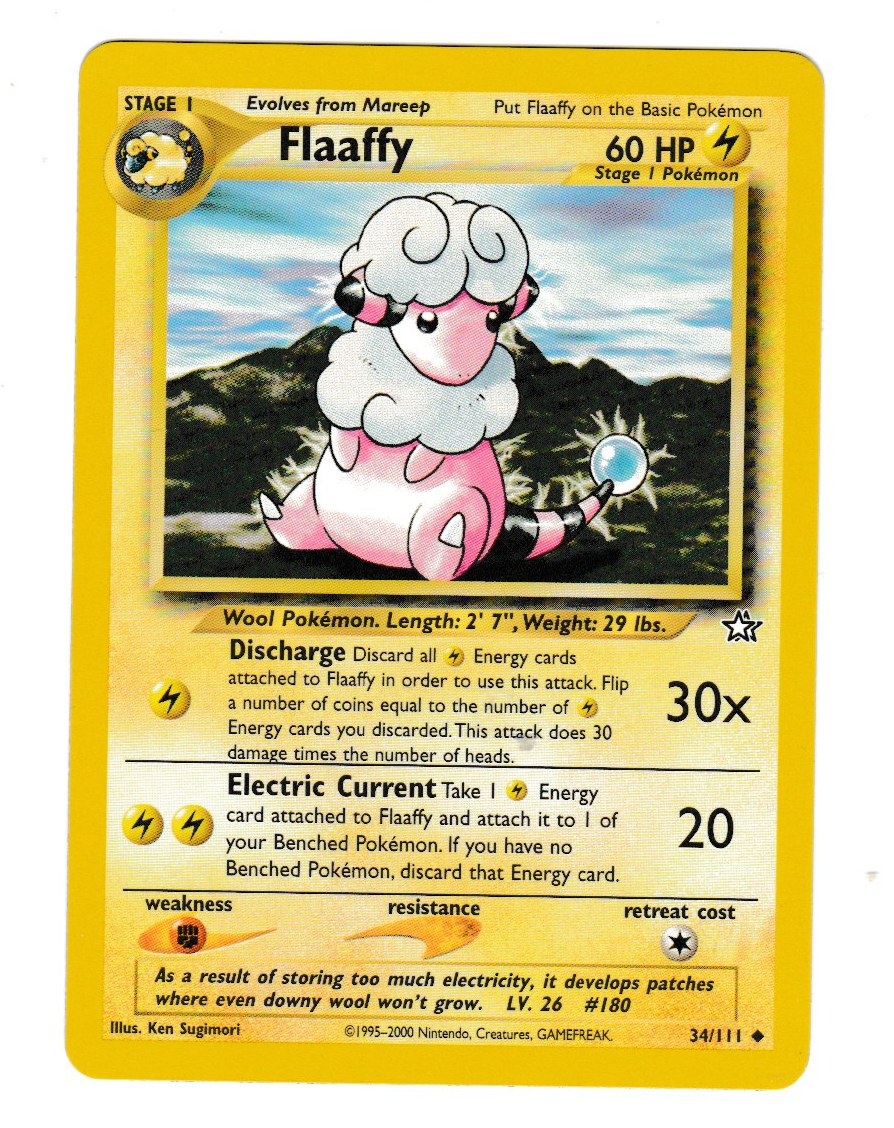 2000 Pokemon Neo Genesis #34 Flaaffy