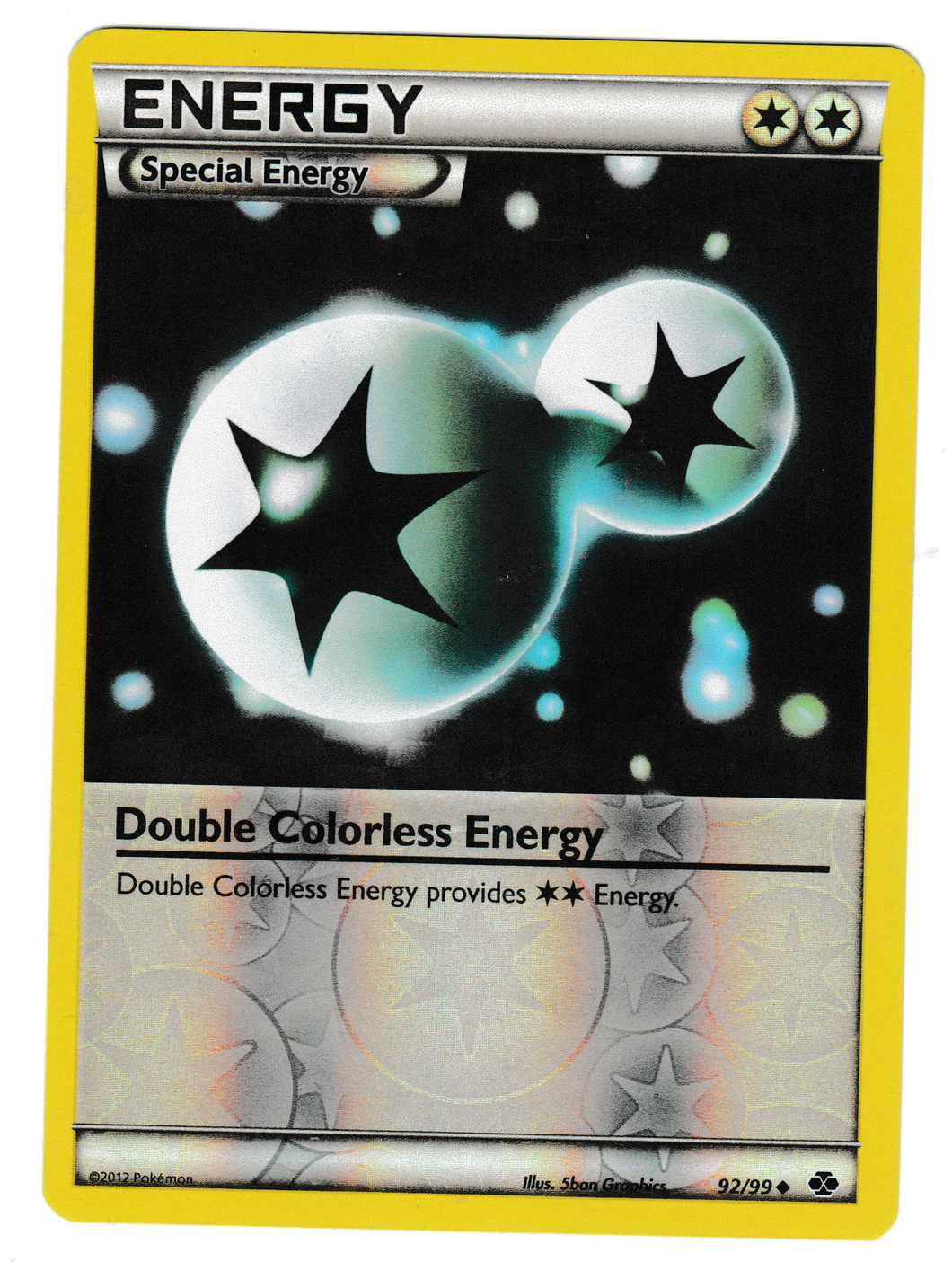 2012 Pokemon Next Destinies #92 Double Colorless Energy Reverse Foil