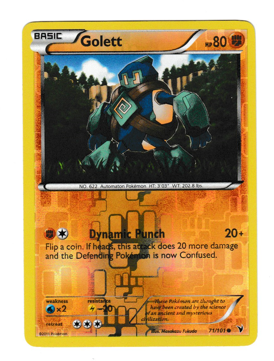 2011 Pokemon Noble Victories #71 Golett Reverse Foil
