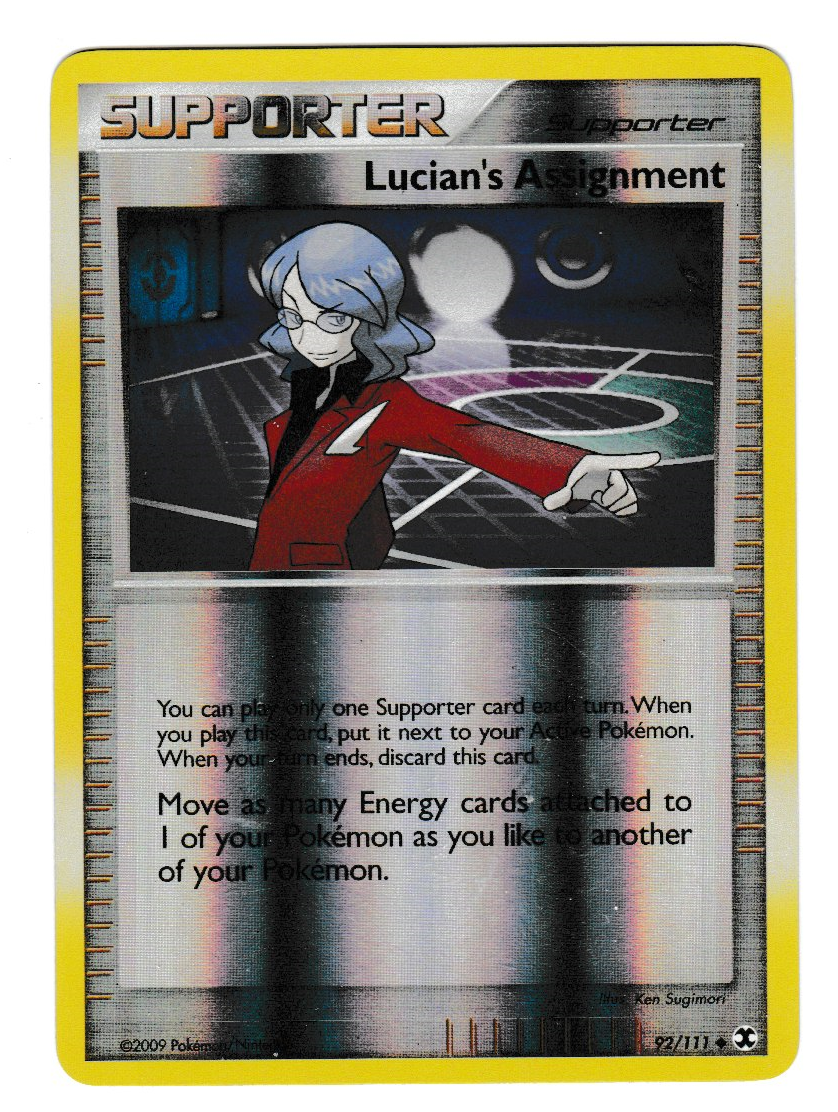 2009 Pokemon Rising Rivals Lucian's Assignment Reverse Foil