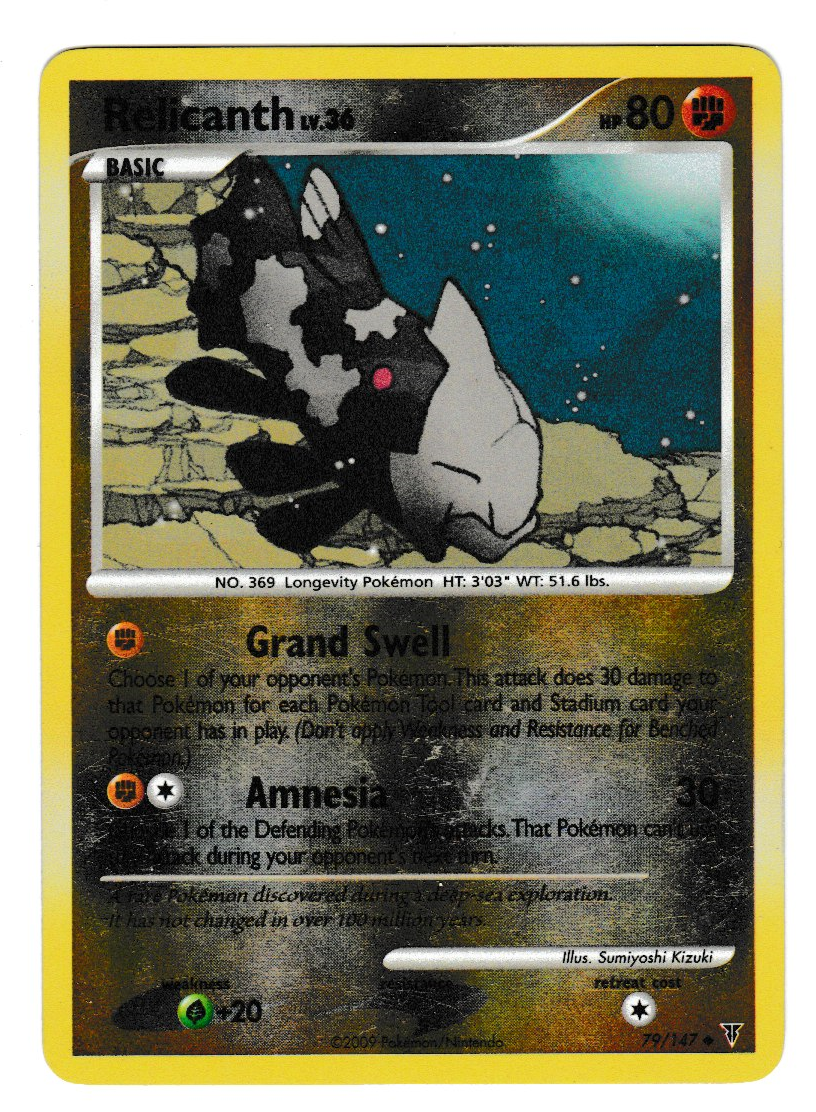2009 Pokemon Supreme Victors Relicanth Reverse Foil