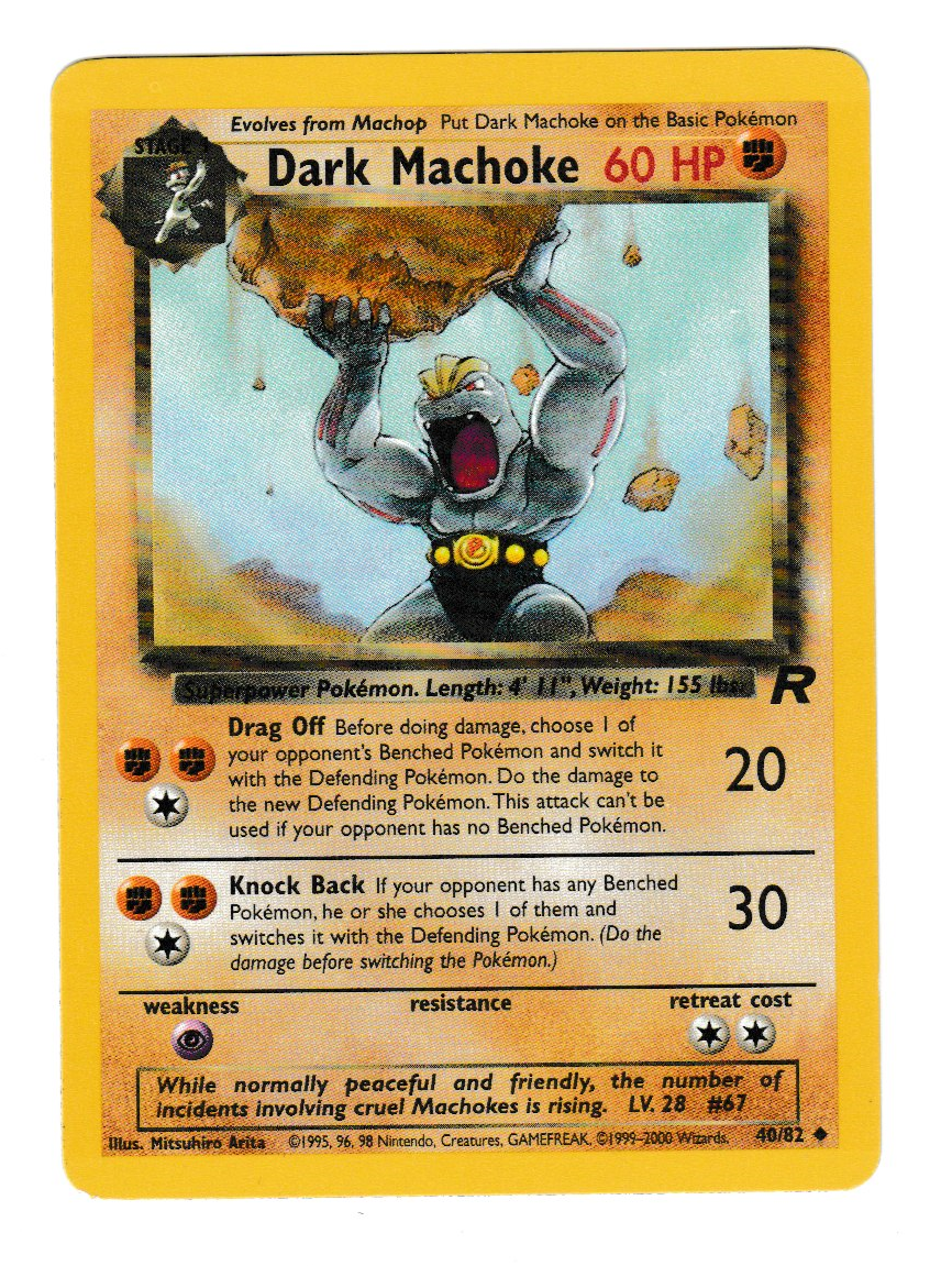 2000 Pokemon Team Rocket #40 Dark Machoke