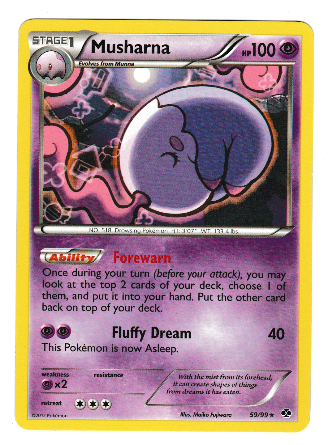 2012 Pokemon Next Destinies #59 Musharna