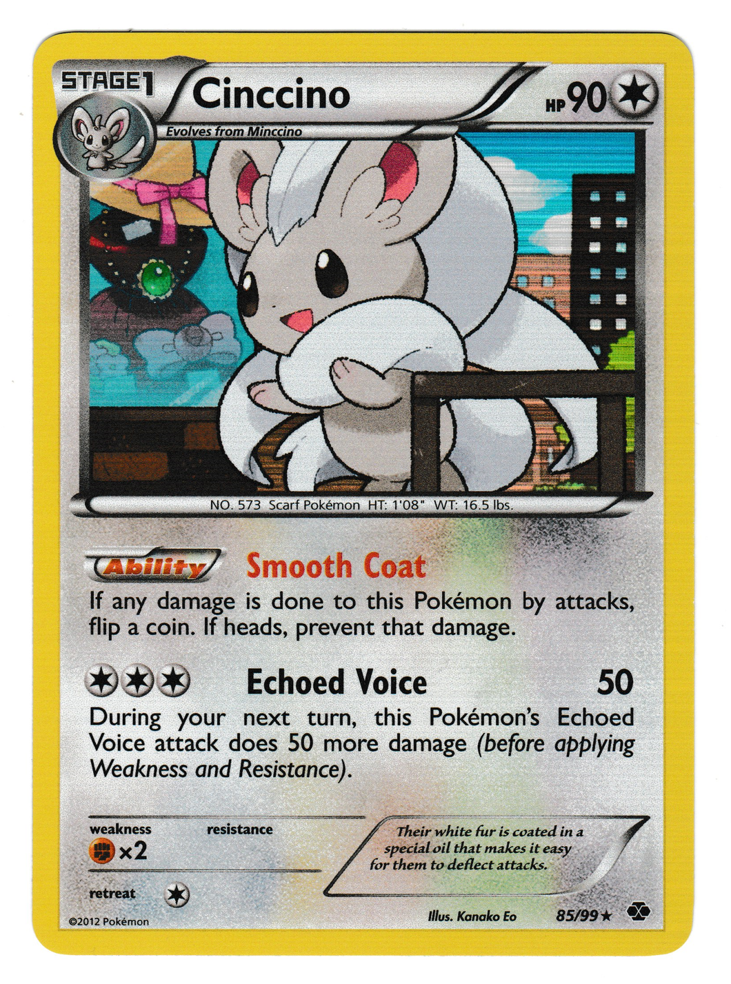 2012 Pokemon Next Destinies #85 Cinccino