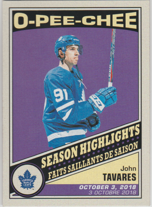 2019-20 O-Pee-Chee Parallel Retro #591 John Tavares