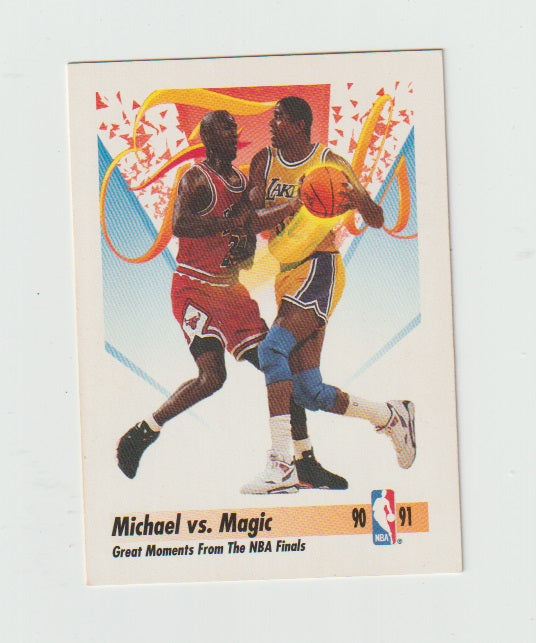 1991-92 SkyBox #333 Michael Jordan & Magic Johnson