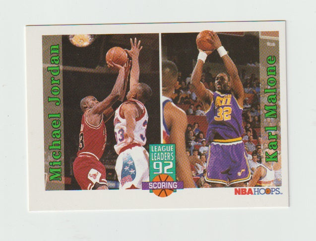 1992-93 Hoops #320 Michael Jordan & Karl Malone