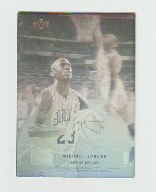 1992-93 Upper Deck McDonald's Hologram Michael Jordan