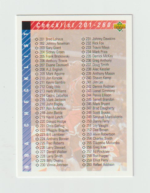 1992-93 Upper Deck #310 Michael Jordan Checklist