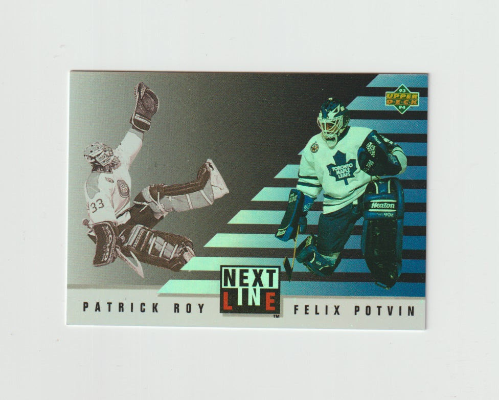 1993-94 Upper Deck Next In Line #NL6 Felix Potvin & Patrick Roy