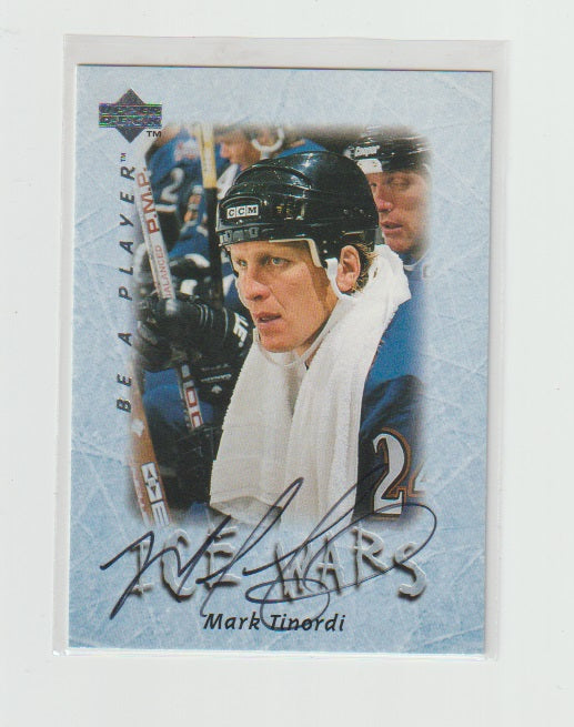 1995-96 Be A Player Ice Wars Autograph #S220 Mark Tinordi