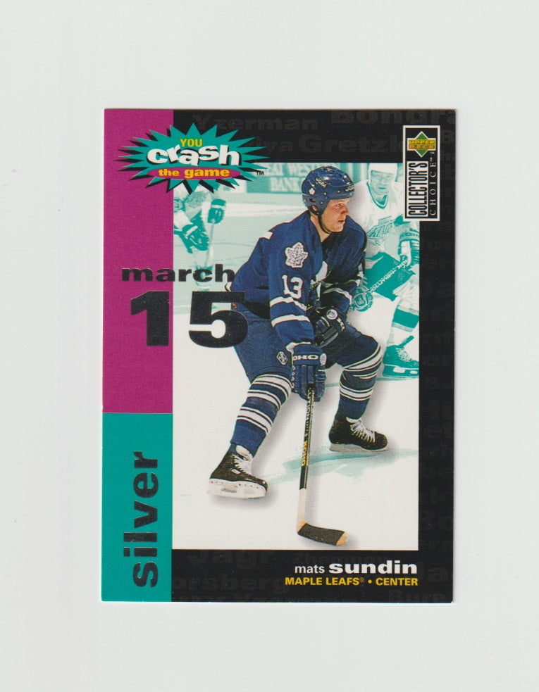 1995-96 Collector's Choice Crash The Game Silver #C30 Mats Sundin