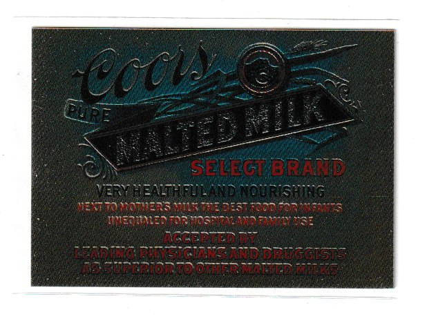 1995 Coors Golden Moments #3 of 10 Coors Pure Malted Milk