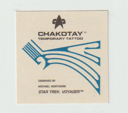 1995 Star Trek Voyager Series 2 Temporary Tattoo Chakotay