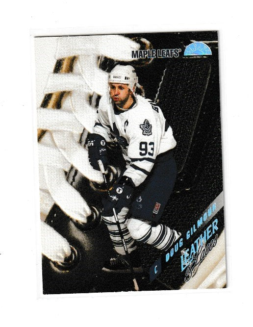 1996-97 Leaf Leather and Laces Promo #14 of 20 Doug Gilmour