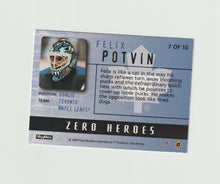 Load image into Gallery viewer, 1996-97 Skybox Impact Zero Heroes #7 of 10 Felix Potvin
