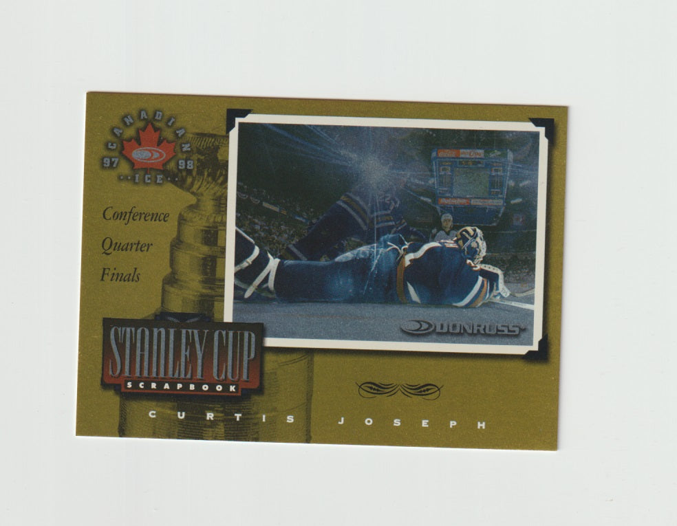 1997-98 Donruss Canadian Ice Stanley Cup Scrapbook #2 Curtis Joseph