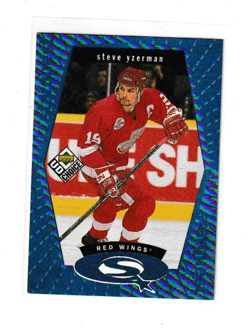 1998-99 UD Choice Starquest Blue #SQ18 Steve Yzerman