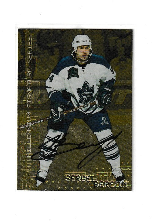 1999-00 BAP Millenium Autographs Gold #232 Sergei Berezin
