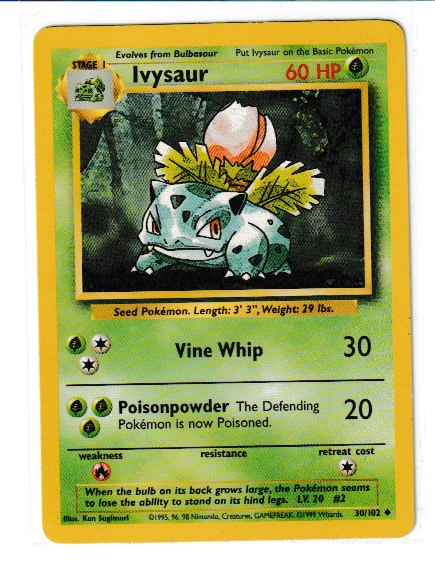 1999 WotC Base Unlimited #30 Ivysaur