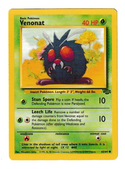 1999 WOTC Jungle Unlimited #63 Venonat