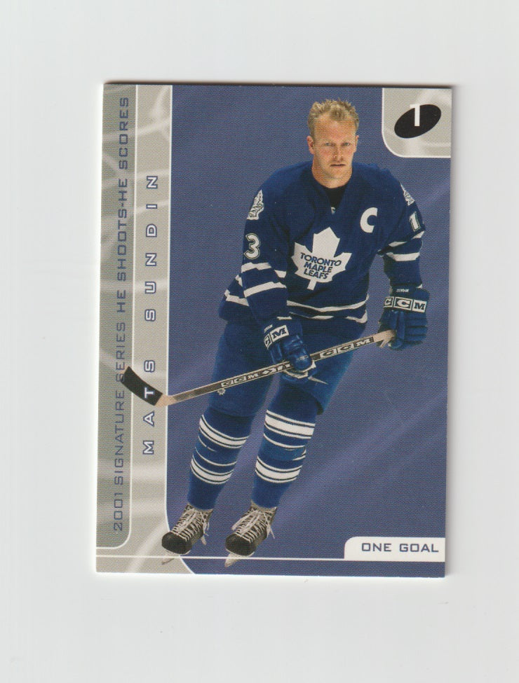 2000-01 BAP Signature Series He Shoots He Scores Points 1 Point Mats Sundin