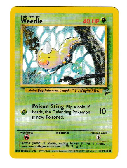 2000 WOTC Base 2 Unlimited #100 Weedle