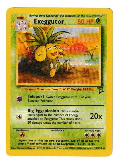 2000 WOTC Base 2 Unlimited #39 Exeggutor