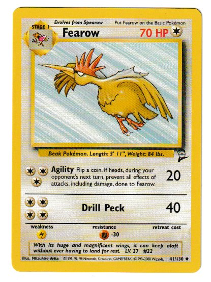 2000 WOTC Base 2 Unlimited #41 Fearow