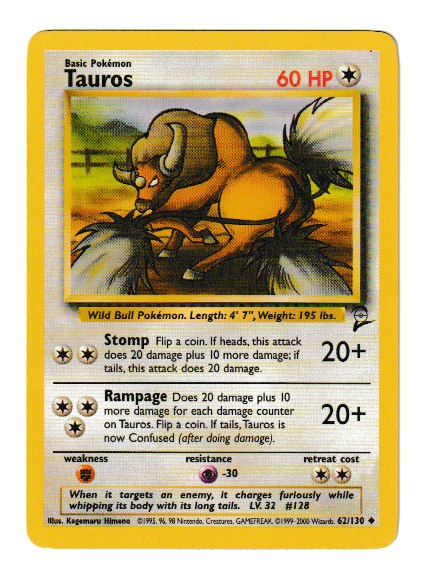 2000 WOTC Base 2 Unlimited #62 Tauros