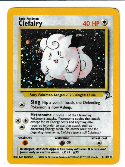 2000 WOTC Base 2 Unlimited #6 Clefairy