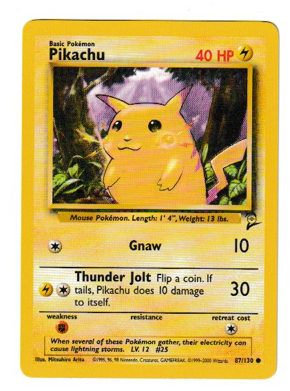 2000 WOTC Base 2 Unlimited #87 Pikachu