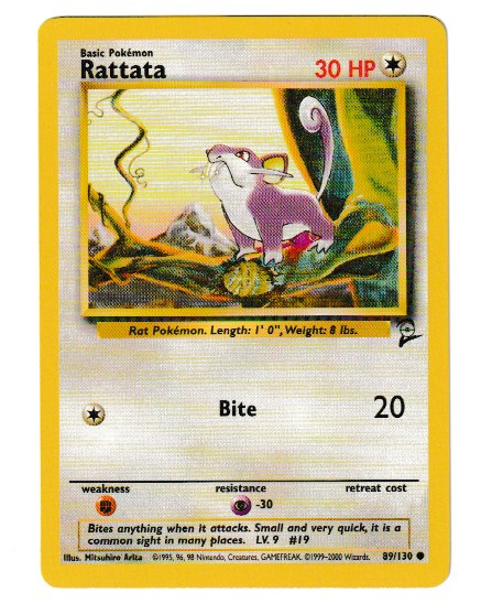 2000 WOTC Base 2 Unlimited #89 Rattata