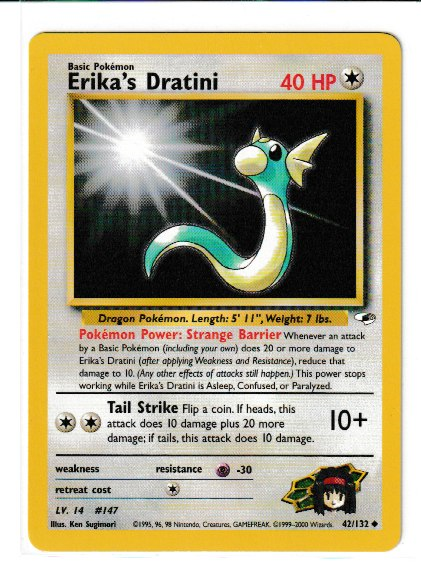 2000 WOTC Gym Heroes Unlimited #42 Erika's Dratini